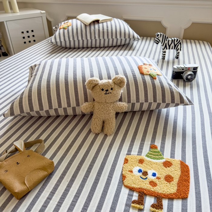 91家纺网 家纺一手货源 找家纺 席世家 2026新款全棉水洗棉床笠 水洗棉-芝士