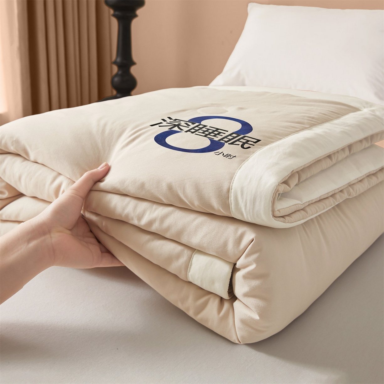 91家纺网 家纺一手货源 找家纺 （总）招财星 2026新款国标A类8小时睡眠大豆纤维手包边夏凉被夏被空调被子被芯【含质检报告买家秀】