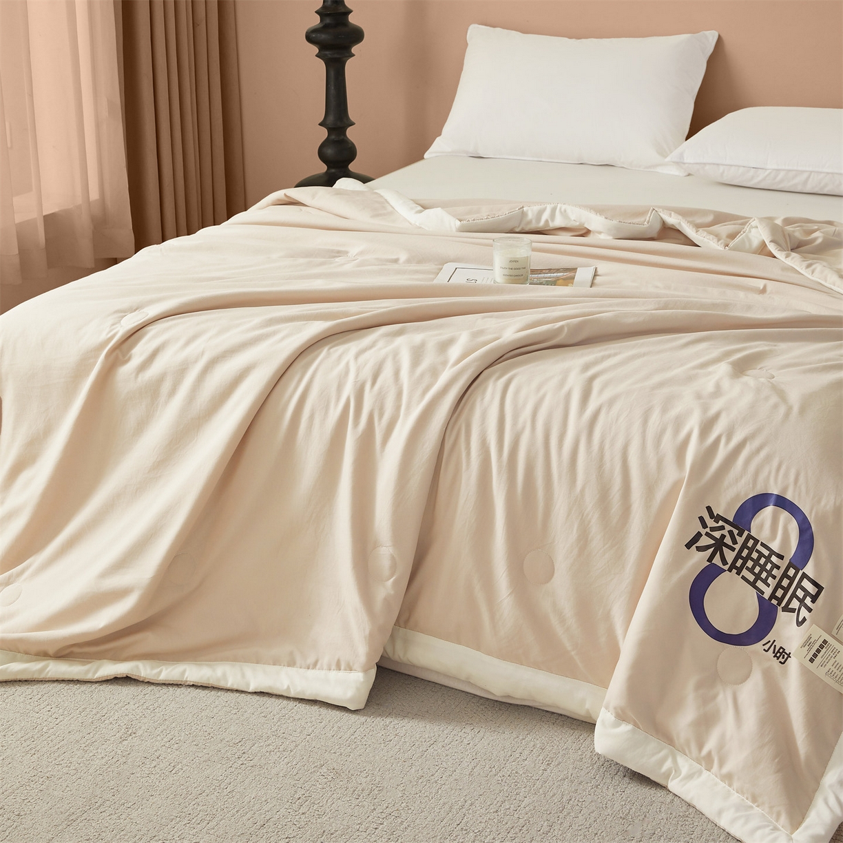 91家纺网 家纺一手货源 找家纺 （总）招财星 2026新款国标A类8小时睡眠大豆纤维手包边夏凉被夏被空调被子被芯【含质检报告买家秀】