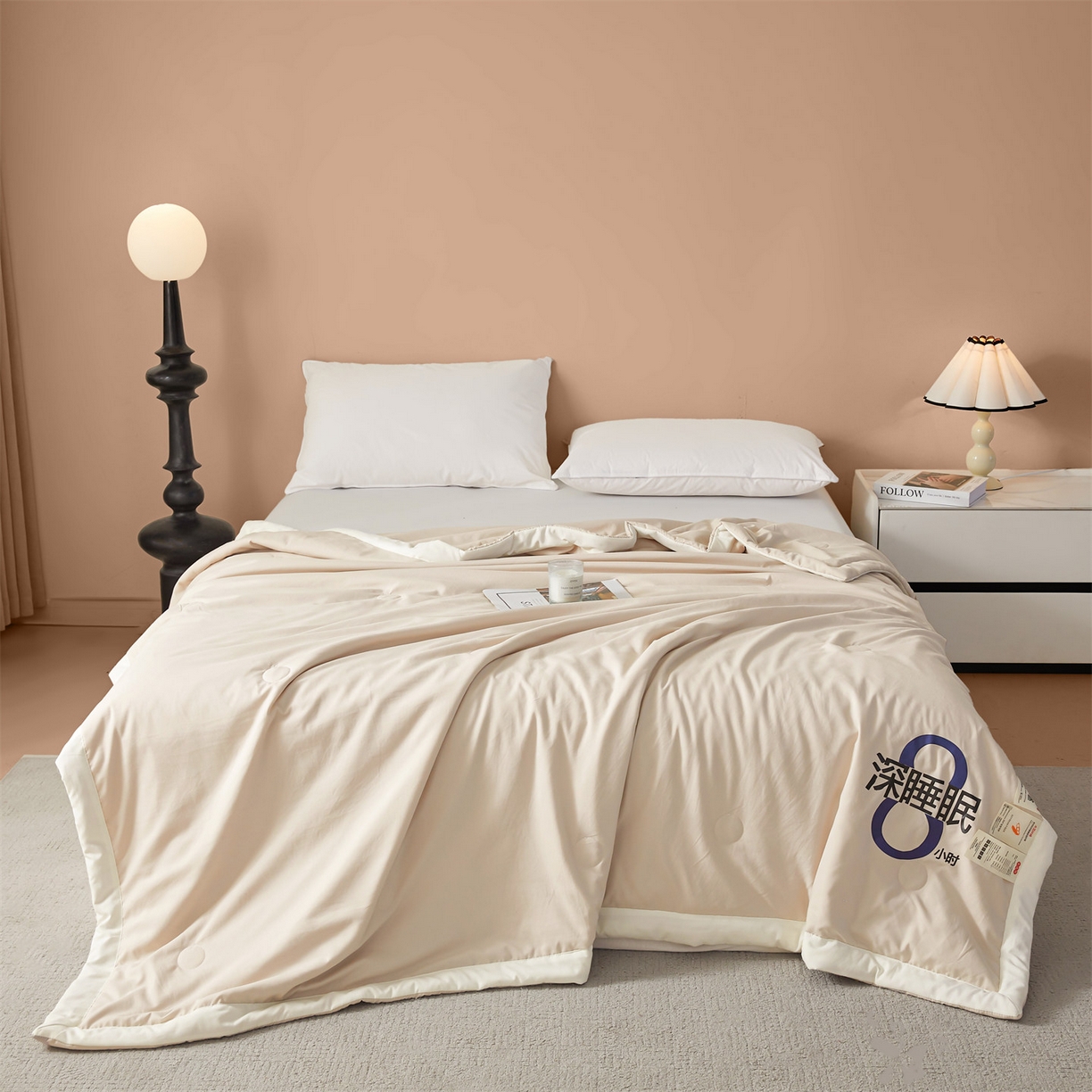 91家纺网 家纺一手货源 找家纺 （总）招财星 2026新款国标A类8小时睡眠大豆纤维手包边夏凉被夏被空调被子被芯【含质检报告买家秀】