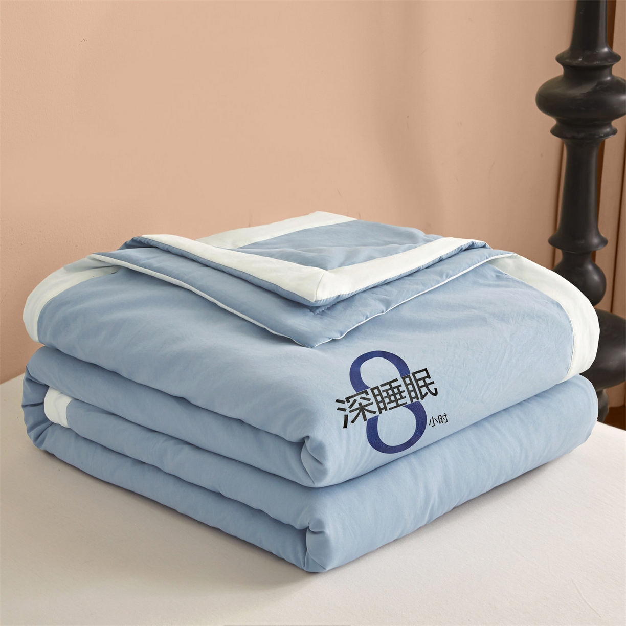 91家纺网 家纺一手货源 找家纺 招财星 2026新款国标A类8小时睡眠大豆纤维手包边夏凉被夏被空调被子被芯【含质检报告买家秀】 深睡眠-宾利蓝