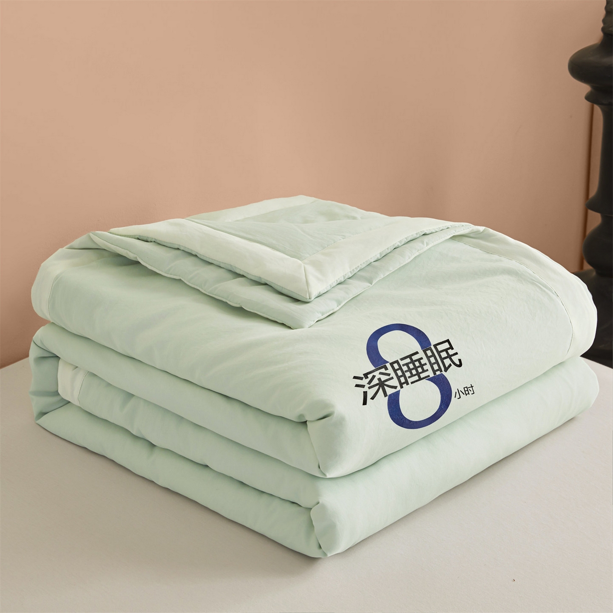 91家纺网 家纺一手货源 找家纺 招财星 2026新款国标A类8小时睡眠大豆纤维手包边夏凉被夏被空调被子被芯【含质检报告买家秀】 深睡眠-草绿