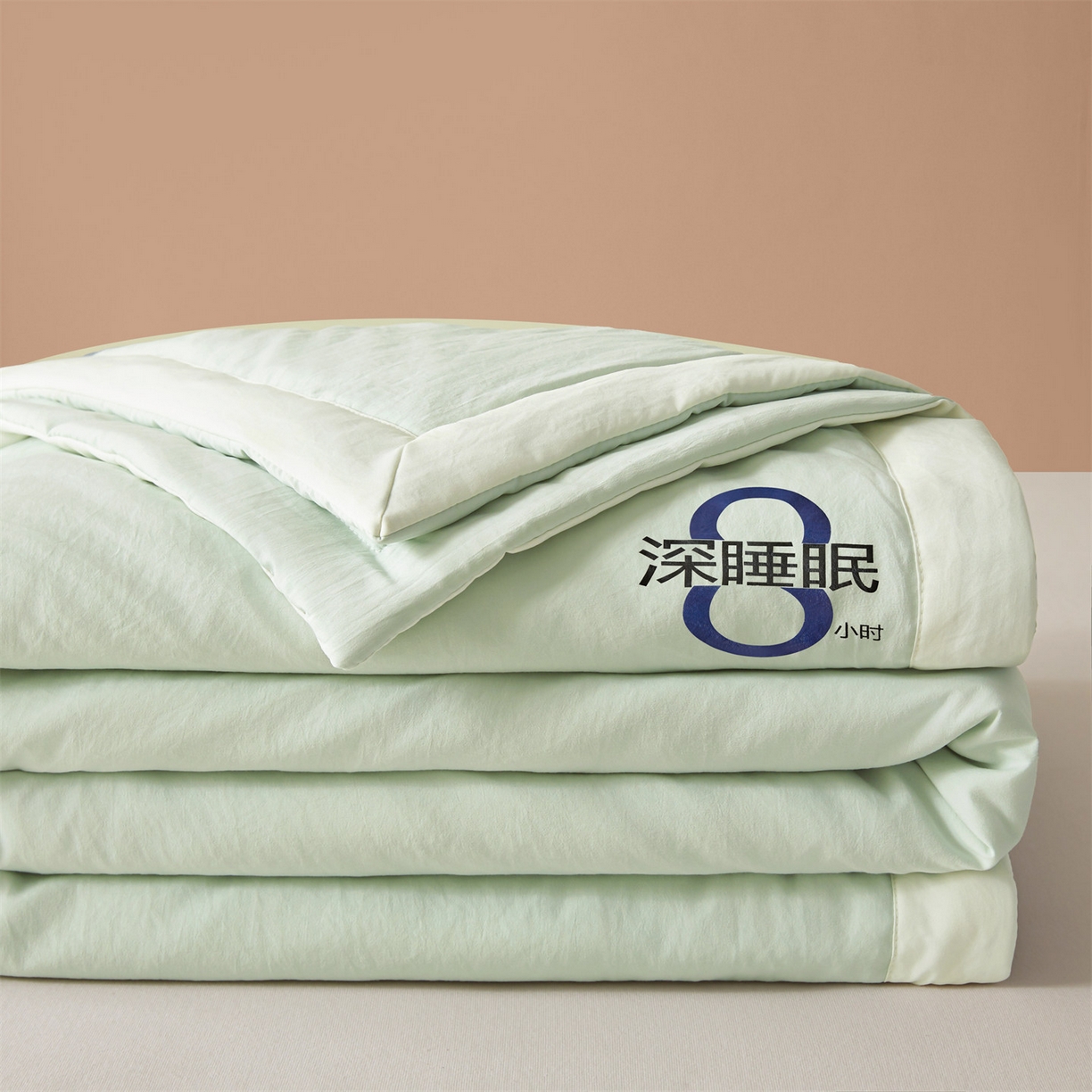 91家纺网 家纺一手货源 找家纺 招财星 2026新款国标A类8小时睡眠大豆纤维手包边夏凉被夏被空调被子被芯【含质检报告买家秀】 深睡眠-草绿