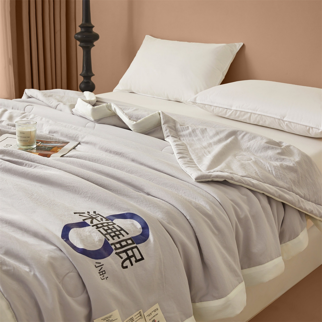 91家纺网 家纺一手货源 找家纺 招财星 2026新款国标A类8小时睡眠大豆纤维手包边夏凉被夏被空调被子被芯【含质检报告买家秀】 深睡眠-岩石灰