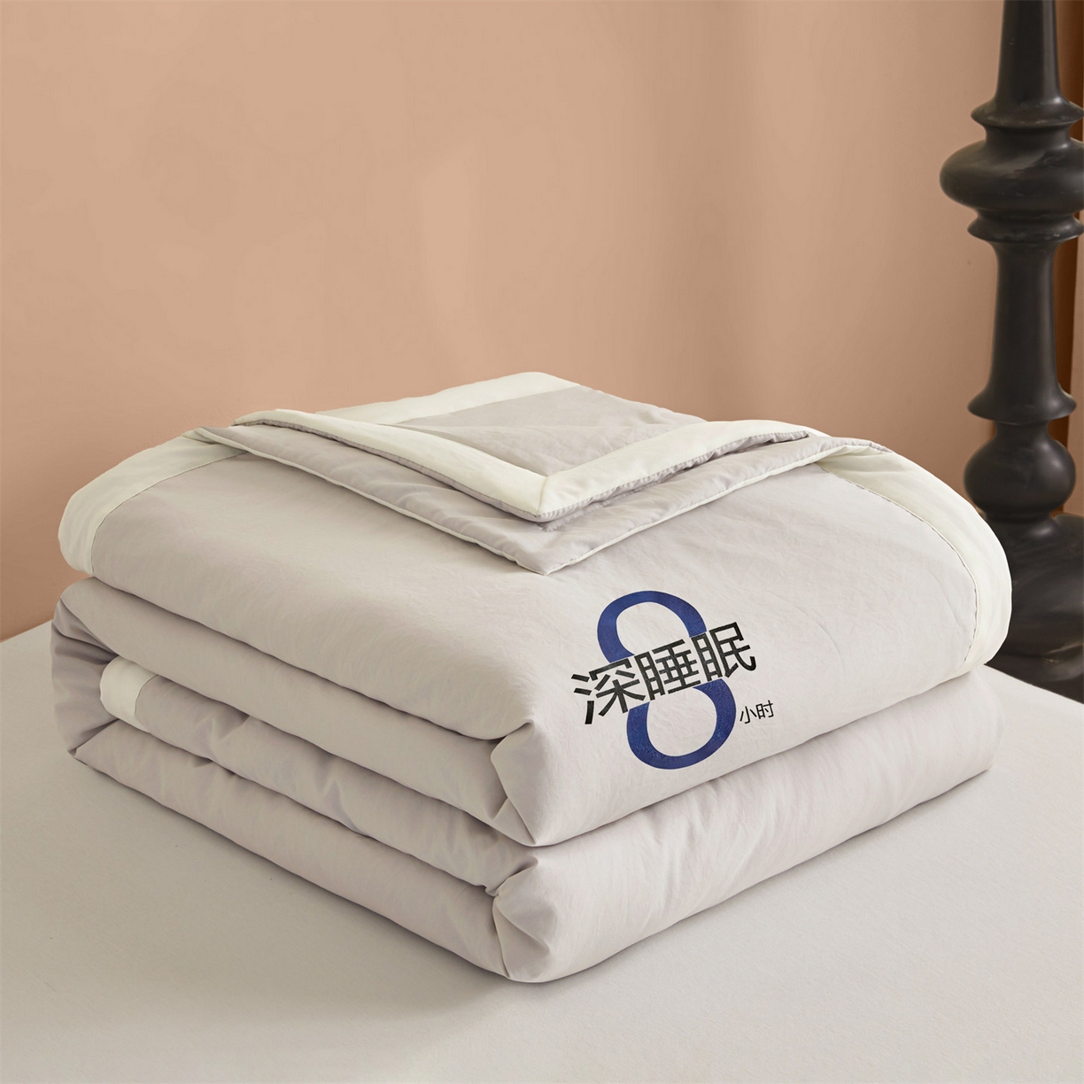 91家纺网 家纺一手货源 找家纺 招财星 2026新款国标A类8小时睡眠大豆纤维手包边夏凉被夏被空调被子被芯【含质检报告买家秀】 深睡眠-岩石灰