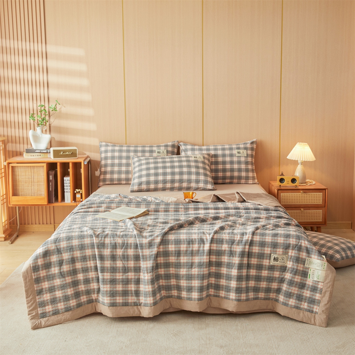 91家纺网 家纺一手货源 找家纺 （总）招财星 2026新款国标无印风纯色100%新疆棉夏被夏凉被空调被棉花夏被棉花被子被芯爆款（含质检报告买家秀包检测）