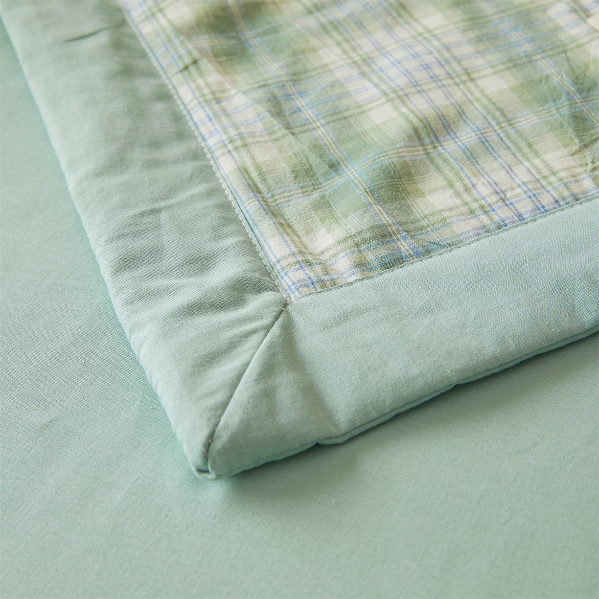 91家纺网 家纺一手货源 找家纺 招财星 2026新款国标无印风纯色100%新疆棉夏被夏凉被空调被棉花夏被棉花被子被芯爆款（含质检报告买家秀包检测） 格雅绿