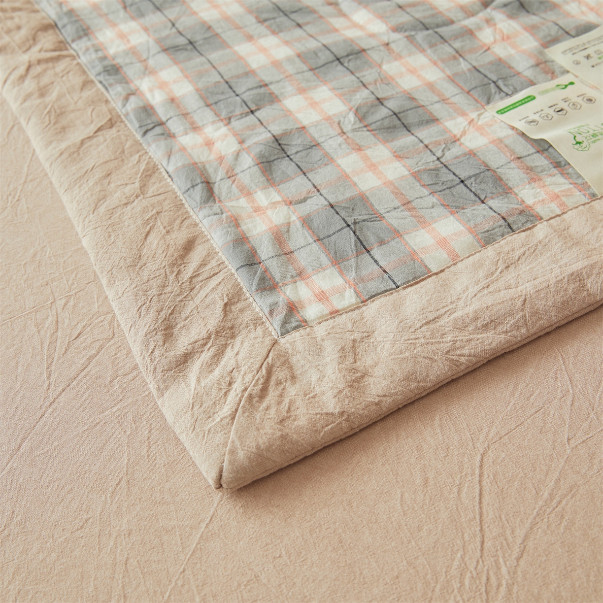 91家纺网 家纺一手货源 找家纺 招财星 2026新款国标无印风纯色100%新疆棉夏被夏凉被空调被棉花夏被棉花被子被芯爆款（含质检报告买家秀包检测） 格韵粉灰