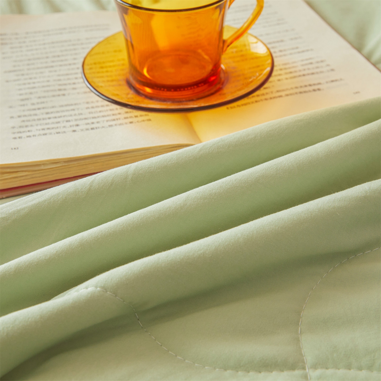 91家纺网 家纺一手货源 找家纺 招财星 2026新款国标无印风纯色100%新疆棉夏被夏凉被空调被棉花夏被棉花被子被芯爆款（含质检报告买家秀包检测） 果绿色