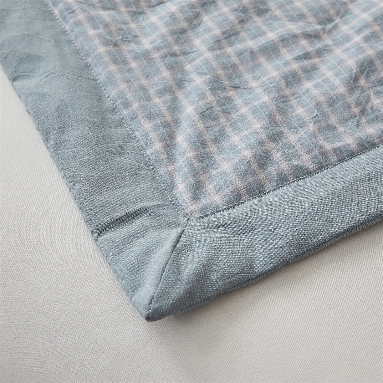 91家纺网 家纺一手货源 找家纺 招财星 2026新款国标无印风纯色100%新疆棉夏被夏凉被空调被棉花夏被棉花被子被芯爆款（含质检报告买家秀包检测） 海蓝小格