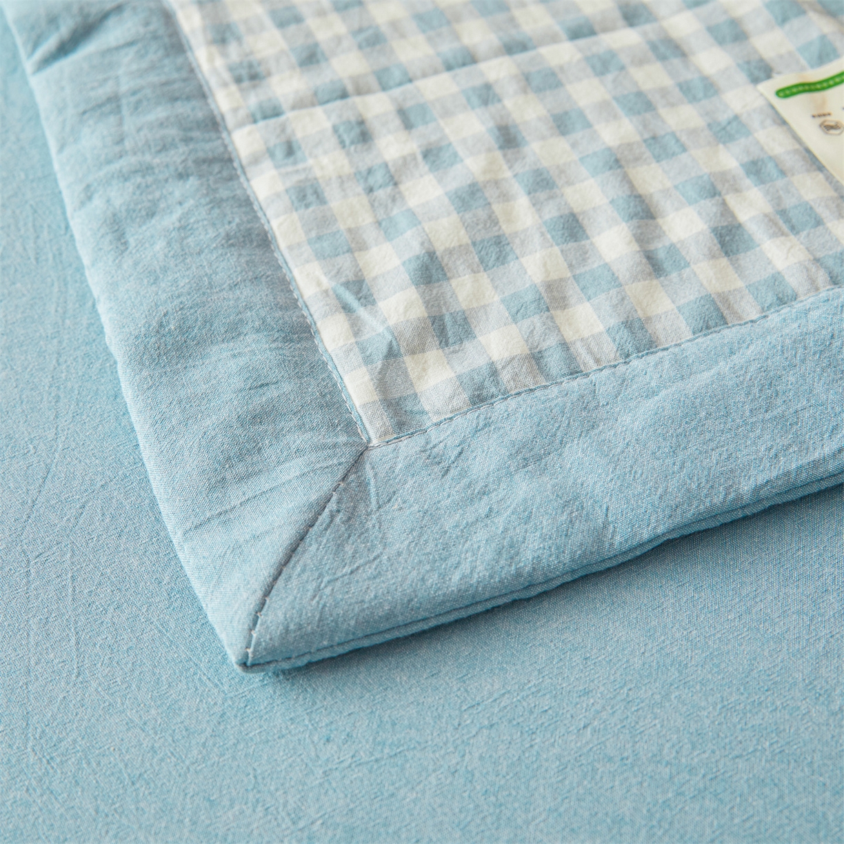 91家纺网 家纺一手货源 找家纺 招财星 2026新款国标无印风纯色100%新疆棉夏被夏凉被空调被棉花夏被棉花被子被芯爆款（含质检报告买家秀包检测） 蓝小格