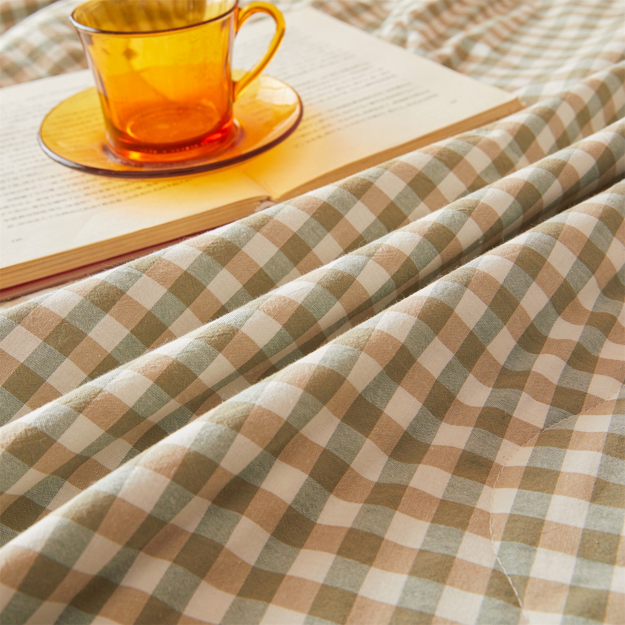 91家纺网 家纺一手货源 找家纺 招财星 2026新款国标无印风纯色100%新疆棉夏被夏凉被空调被棉花夏被棉花被子被芯爆款（含质检报告买家秀包检测） 绿小格