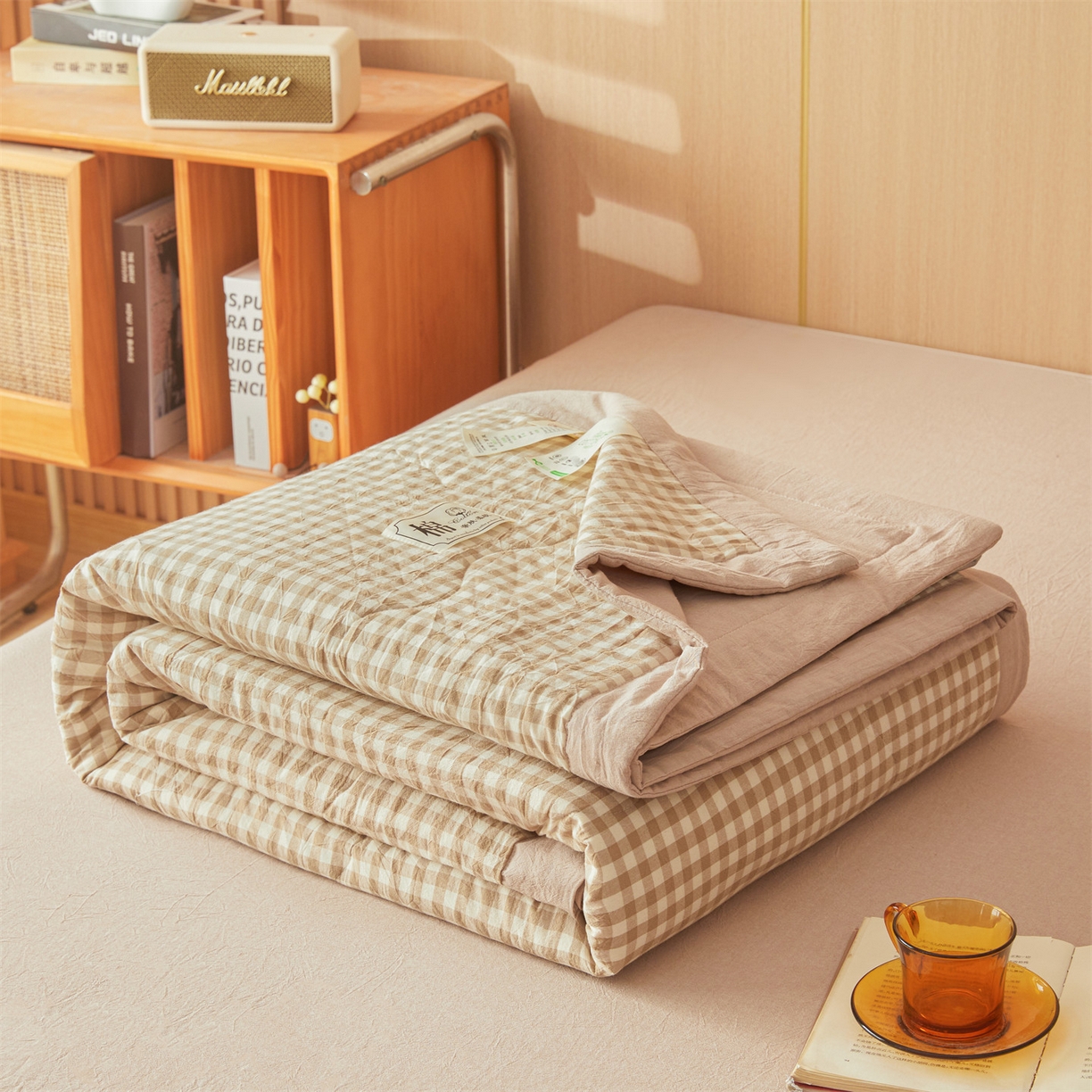 91家纺网 家纺一手货源 找家纺 招财星 2026新款国标无印风纯色100%新疆棉夏被夏凉被空调被棉花夏被棉花被子被芯爆款（含质检报告买家秀包检测） 米小格