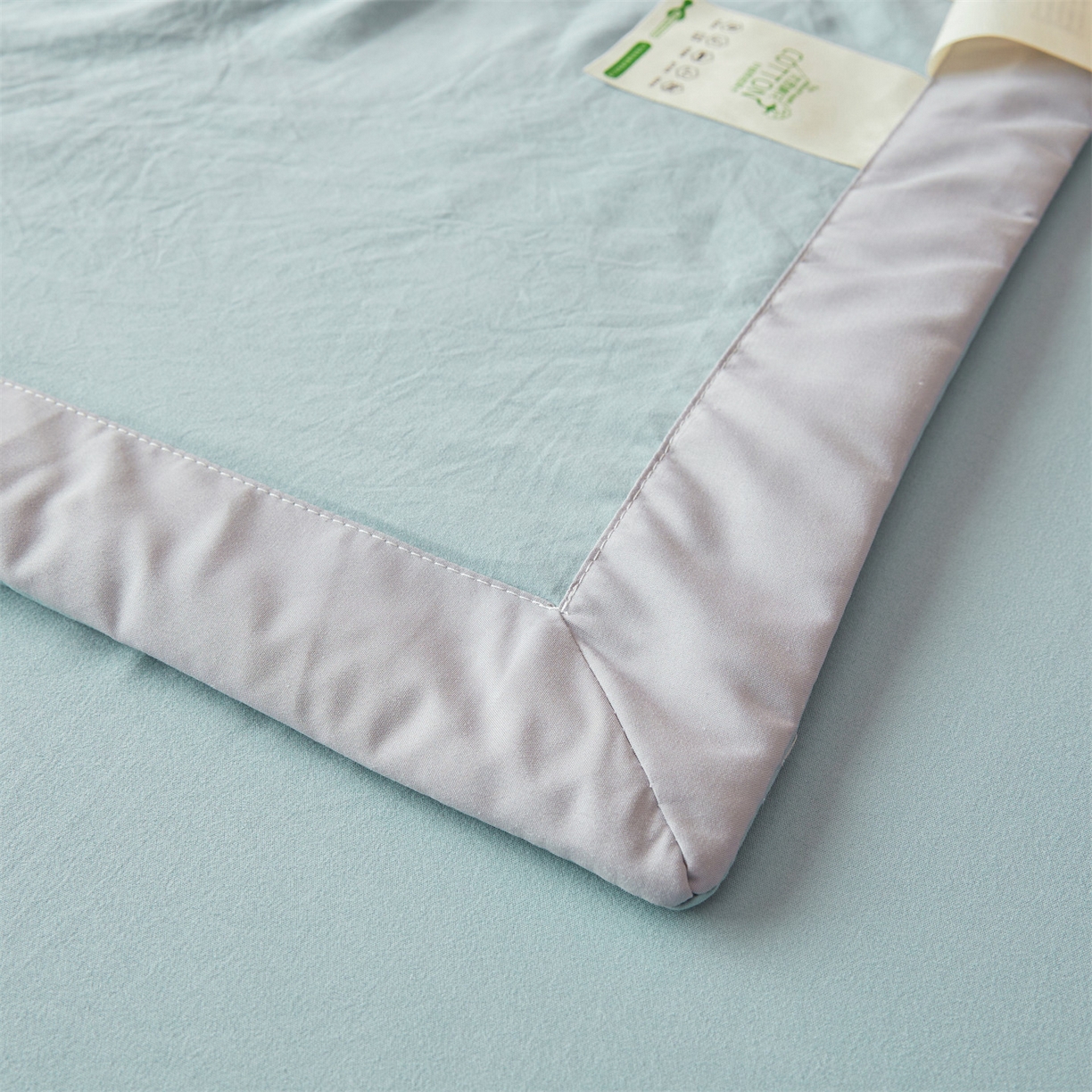 91家纺网 家纺一手货源 找家纺 招财星 2026新款国标无印风纯色100%新疆棉夏被夏凉被空调被棉花夏被棉花被子被芯爆款（含质检报告买家秀包检测） 清新蓝