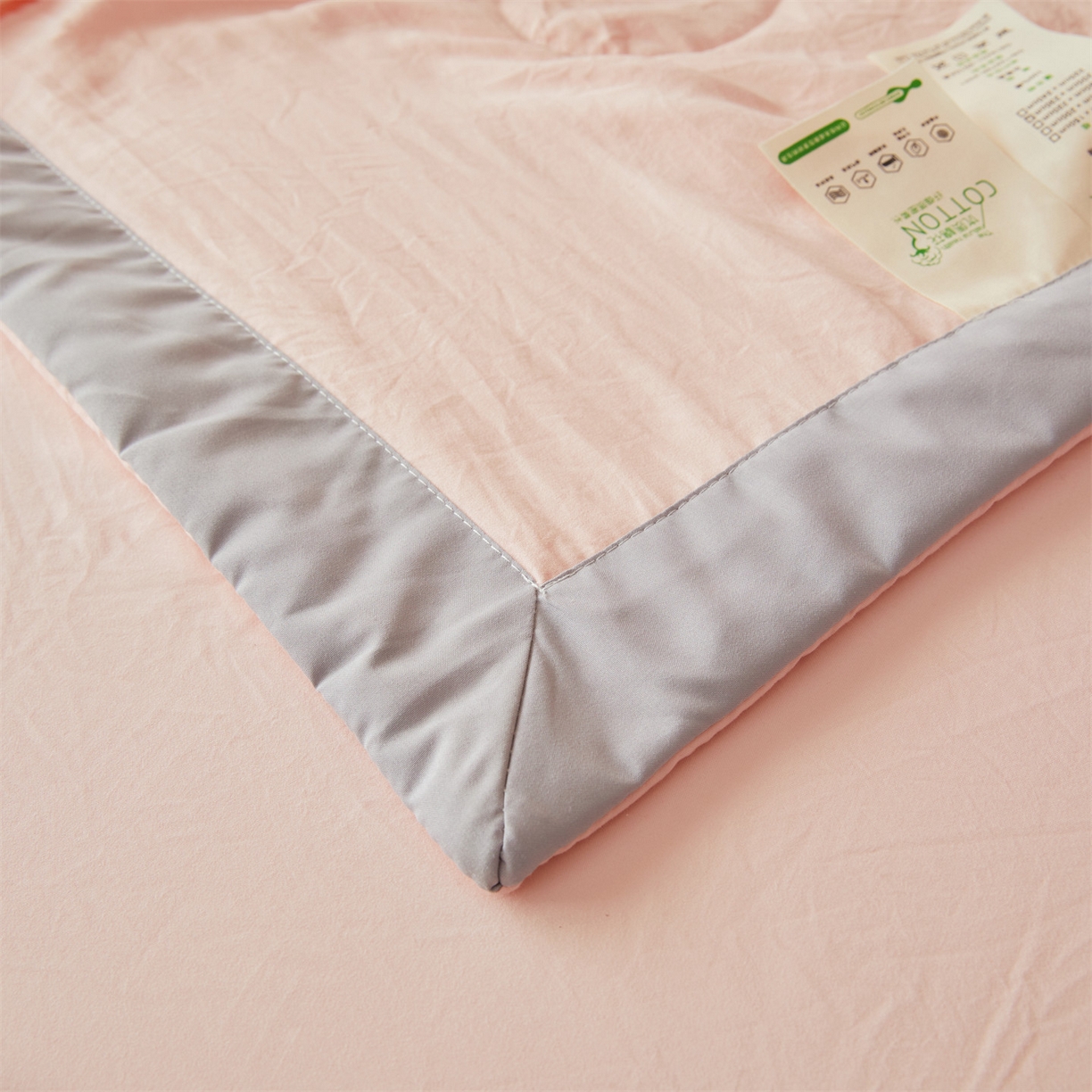 91家纺网 家纺一手货源 找家纺 招财星 2026新款国标无印风纯色100%新疆棉夏被夏凉被空调被棉花夏被棉花被子被芯爆款（含质检报告买家秀包检测） 香妃粉