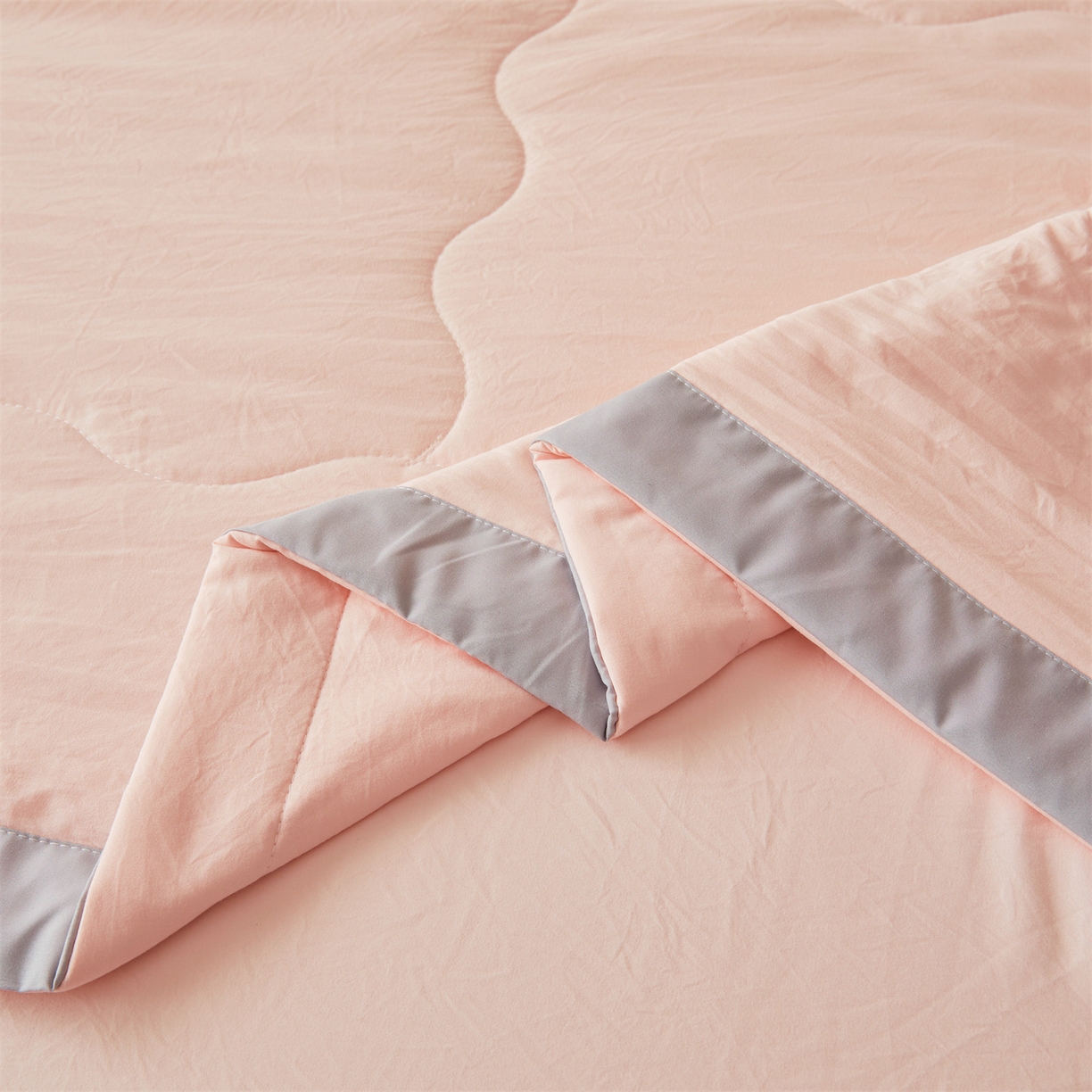 91家纺网 家纺一手货源 找家纺 招财星 2026新款国标无印风纯色100%新疆棉夏被夏凉被空调被棉花夏被棉花被子被芯爆款（含质检报告买家秀包检测） 香妃粉