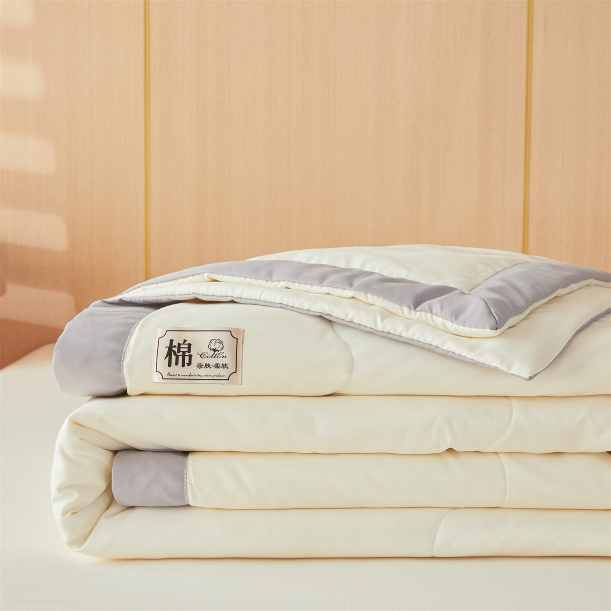 91家纺网 家纺一手货源 找家纺 招财星 2026新款国标无印风纯色100%新疆棉夏被夏凉被空调被棉花夏被棉花被子被芯爆款（含质检报告买家秀包检测） 云朵白