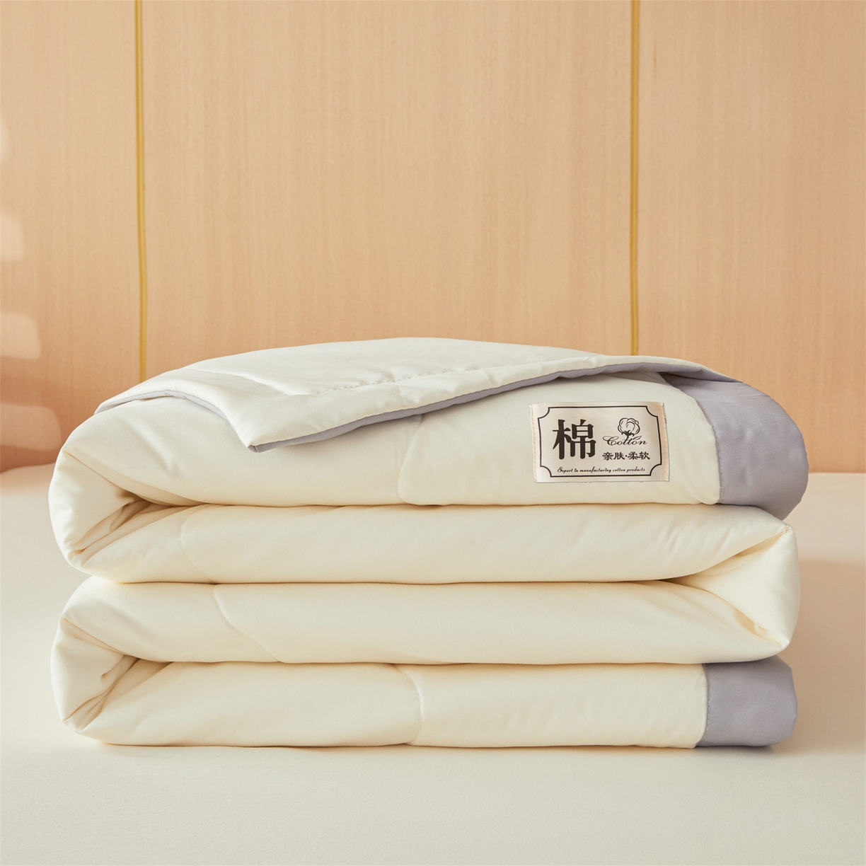 91家纺网 家纺一手货源 找家纺 招财星 2026新款国标无印风纯色100%新疆棉夏被夏凉被空调被棉花夏被棉花被子被芯爆款（含质检报告买家秀包检测） 云朵白