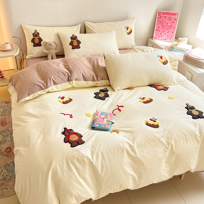 91家纺网 家纺一手货源 找家纺 （总）琪格格纺织 2026新款卡通13372全棉纯棉毛巾绣四件套