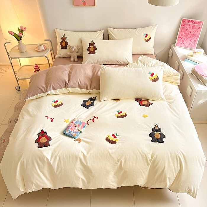 91家纺网 家纺一手货源 找家纺 （总）琪格格纺织 2026新款卡通13372全棉纯棉毛巾绣四件套