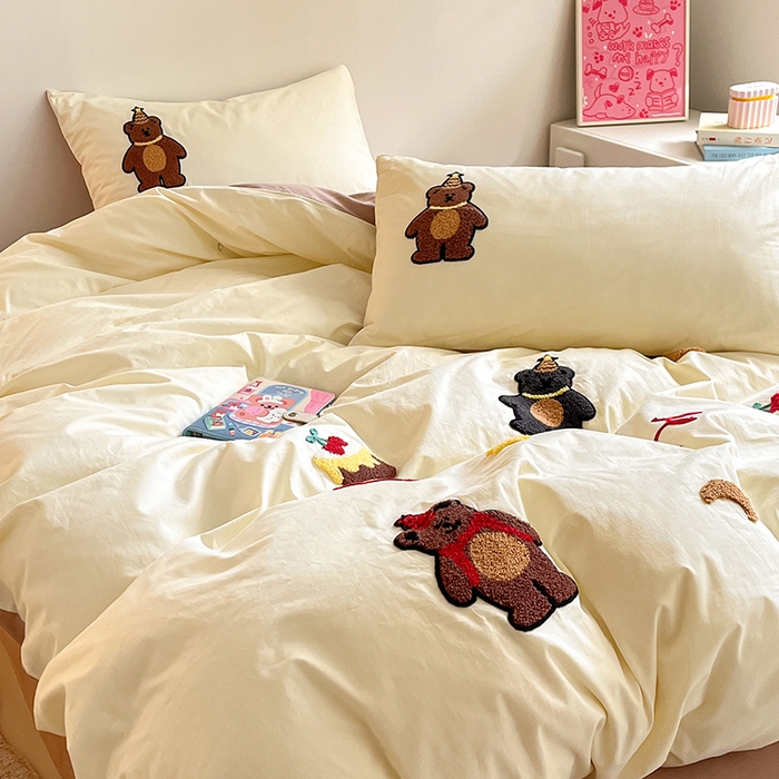 91家纺网 家纺一手货源 找家纺 （总）琪格格纺织 2026新款卡通13372全棉纯棉毛巾绣四件套