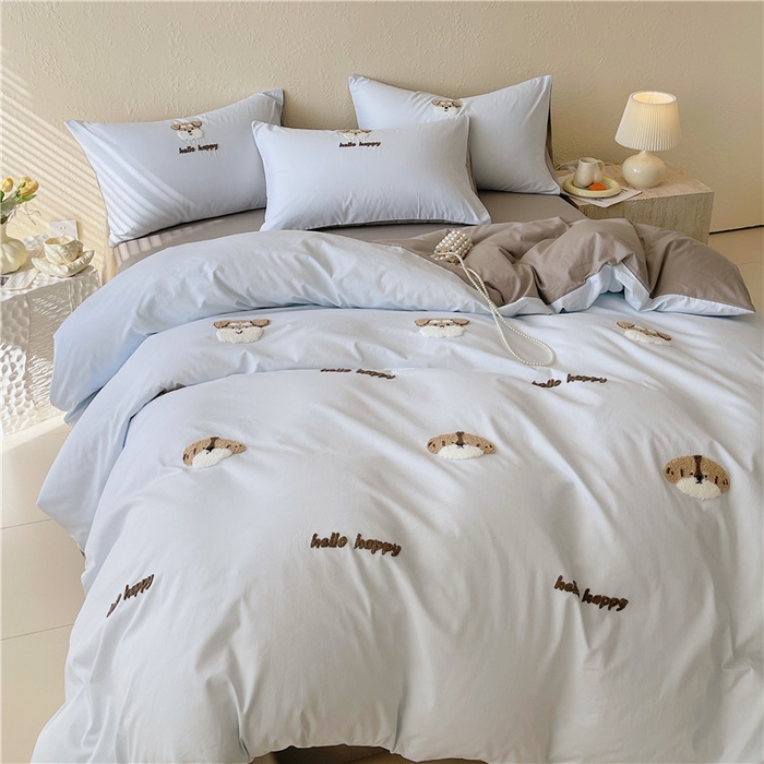 91家纺网 家纺一手货源 找家纺 （总）琪格格纺织 2026新款卡通13372全棉纯棉毛巾绣四件套