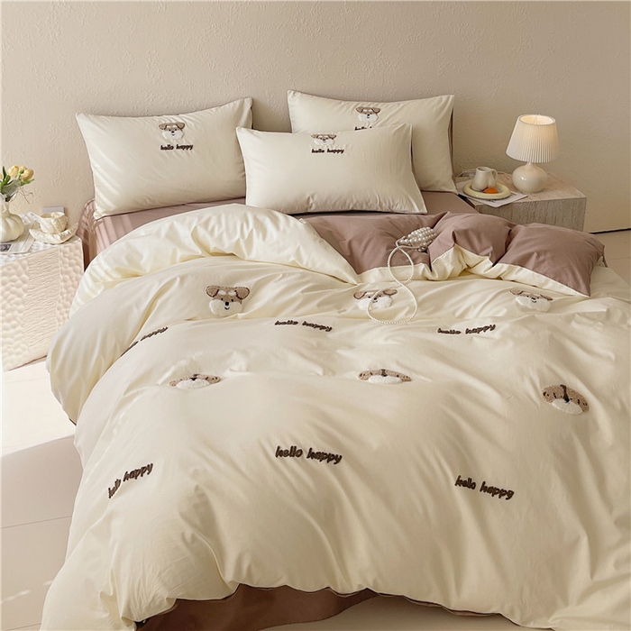 91家纺网 家纺一手货源 找家纺 （总）琪格格纺织 2026新款卡通13372全棉纯棉毛巾绣四件套