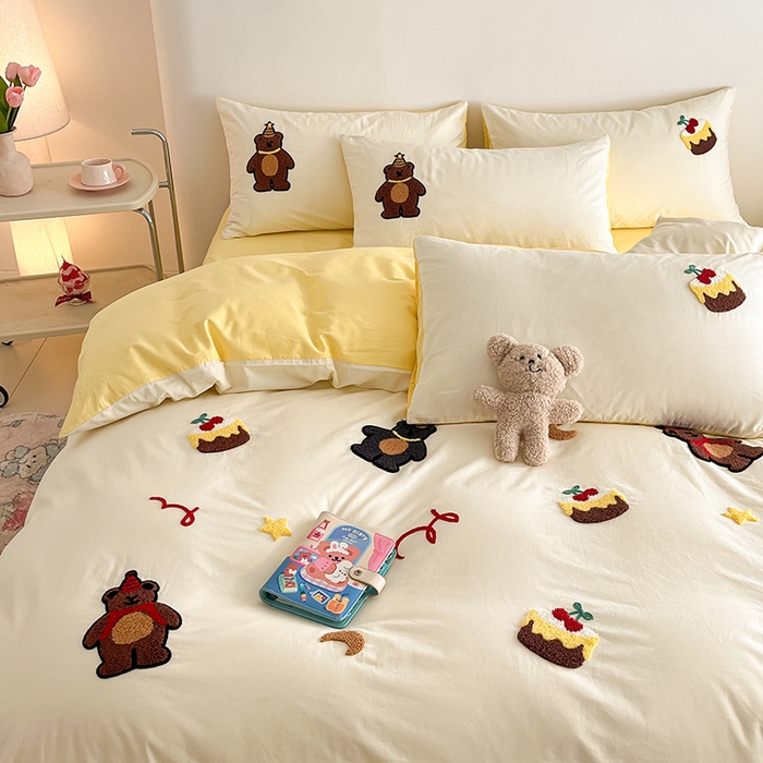 91家纺网 家纺一手货源 找家纺 （总）琪格格纺织 2026新款卡通13372全棉纯棉毛巾绣四件套