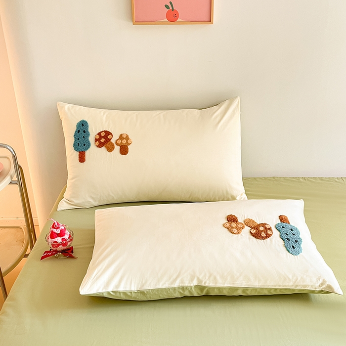 91家纺网 家纺一手货源 找家纺 琪格格纺织 2026新款卡通13372全棉纯棉毛巾绣四件套 森林熊猫