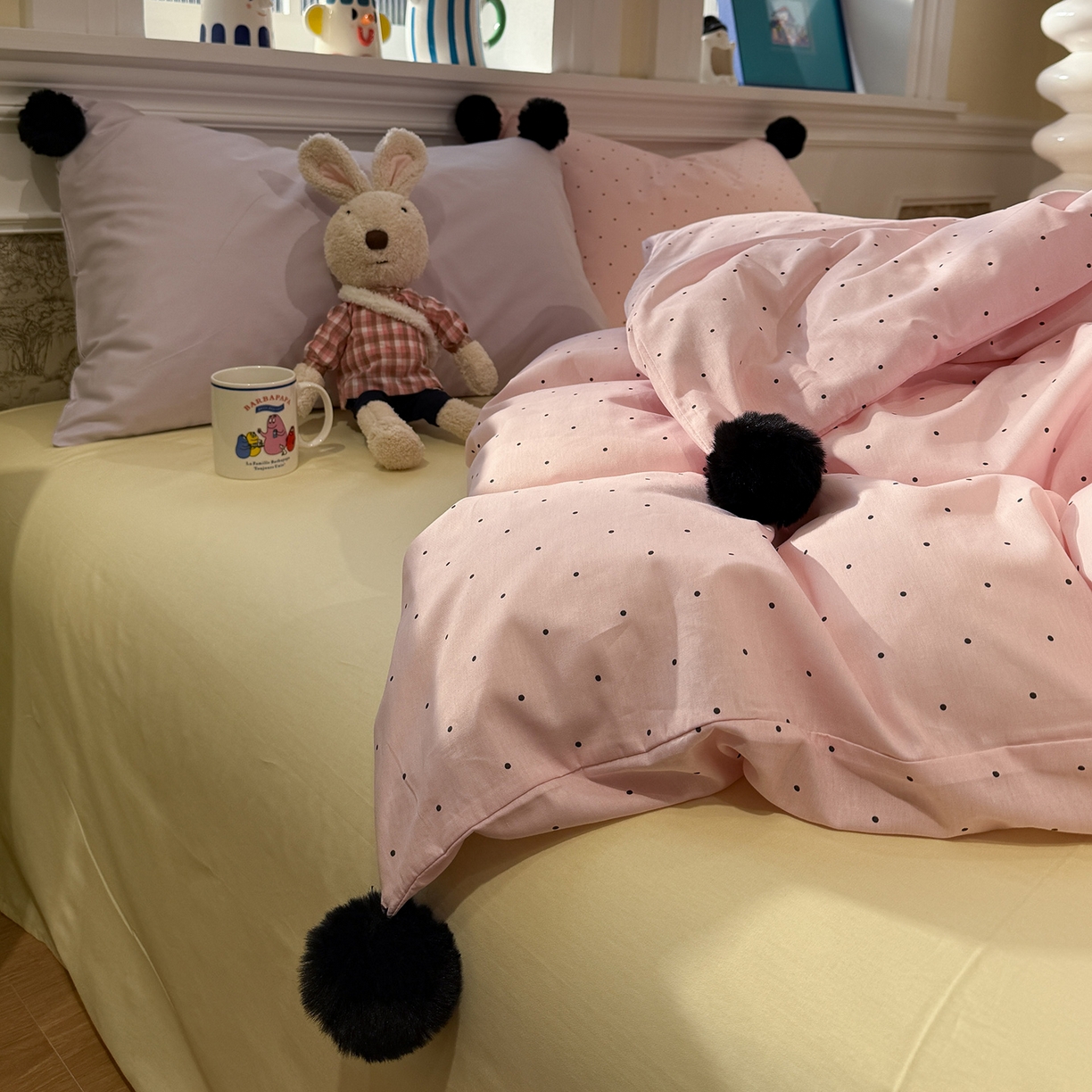 91家纺网 家纺一手货源 找家纺 （总）慕尚家纺 2026新款全棉纯棉水洗带球工艺四件套