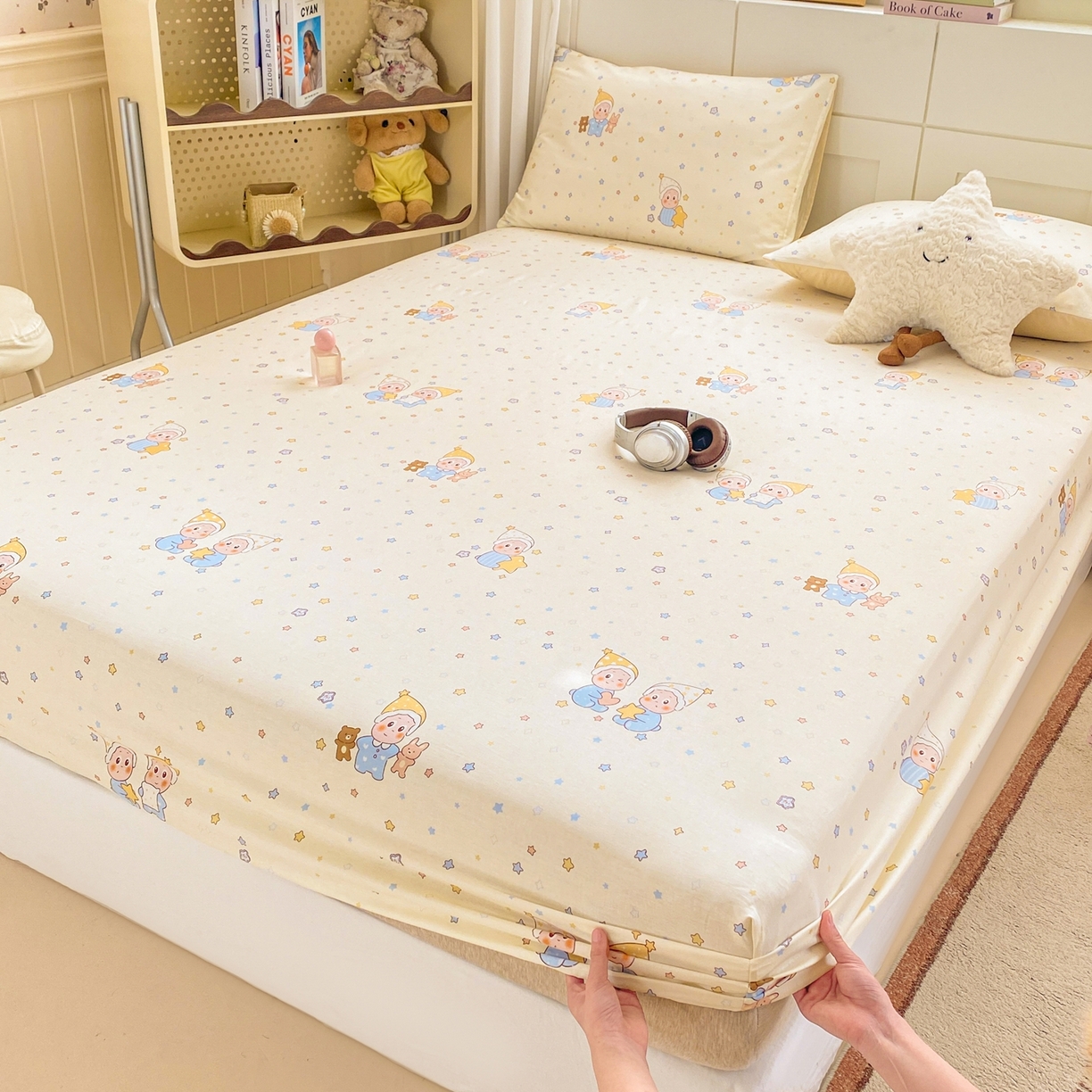 91家纺网 家纺一手货源 找家纺 （总）博雅 2026新款全棉纯棉小卡通印花单床笠床笠单件