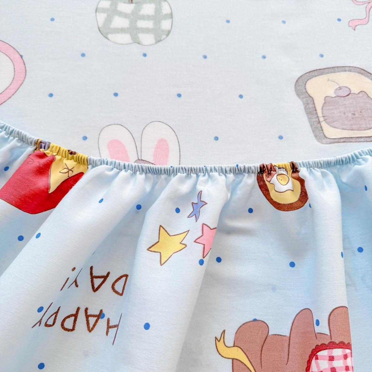 91家纺网 家纺一手货源 找家纺 博雅 2026新款全棉纯棉小卡通印花单床笠床笠单件 甜品屋