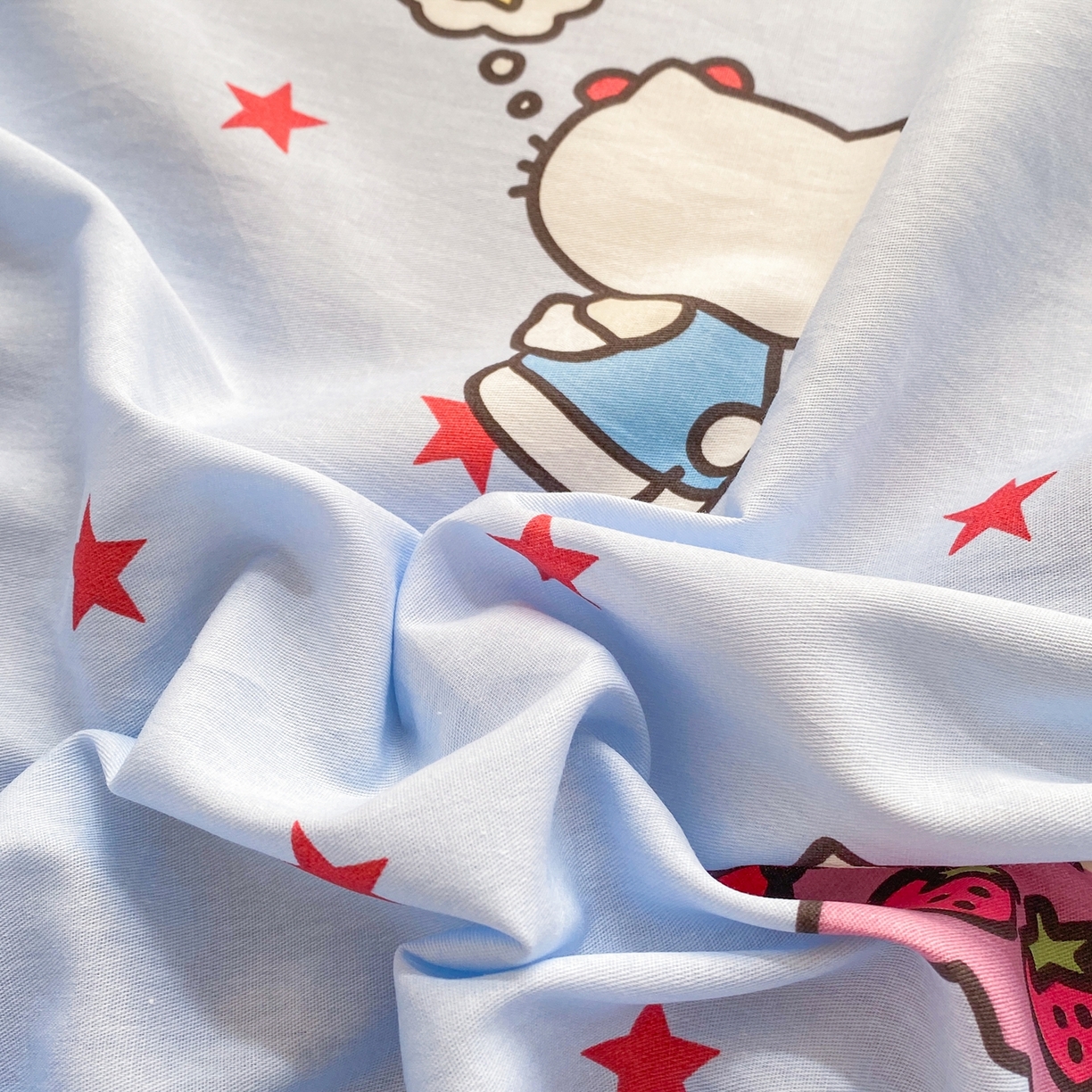 91家纺网 家纺一手货源 找家纺 博雅 2026新款全棉纯棉小卡通印花单床笠床笠单件 小版-木马星星喵