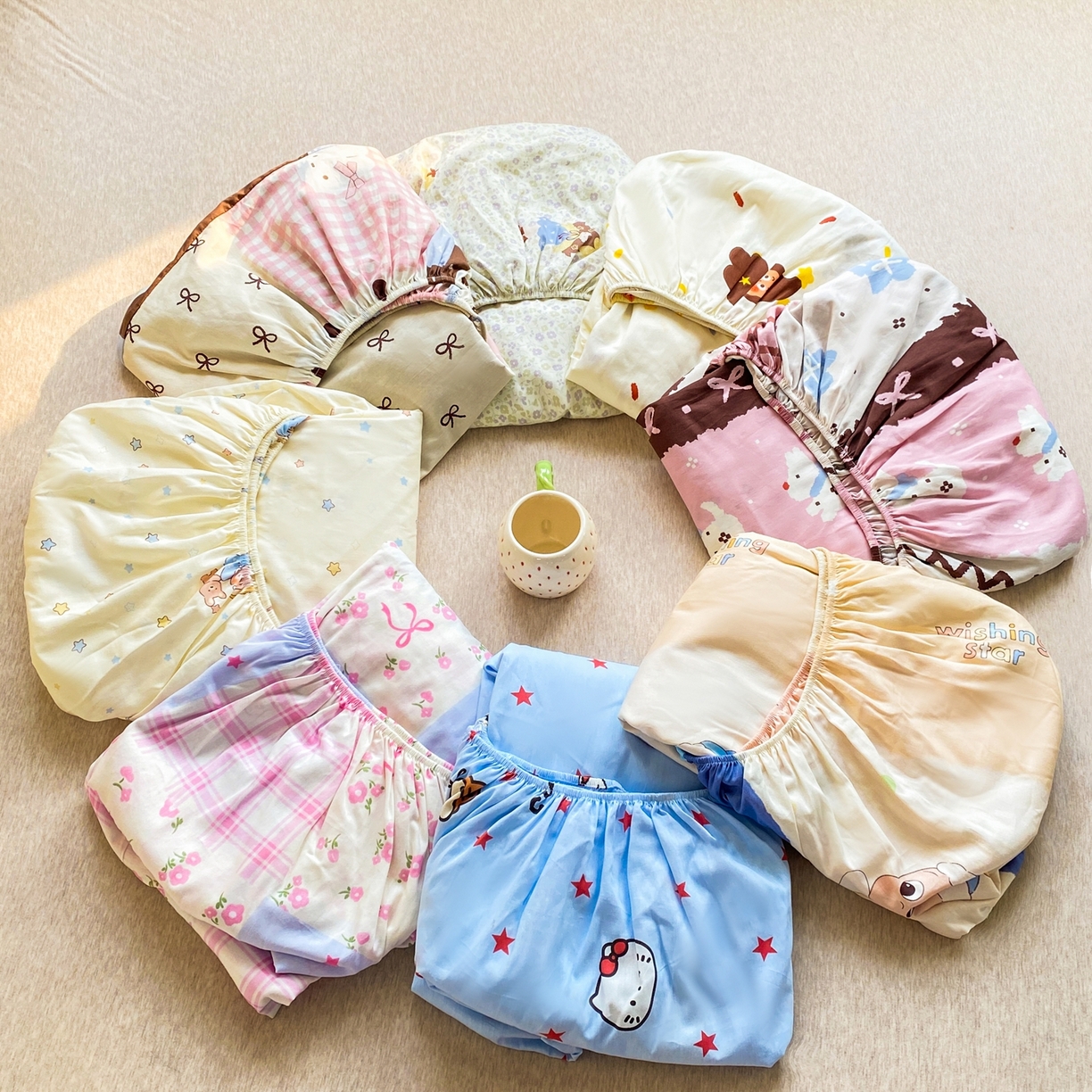 博雅 2026新款全棉纯棉小卡通印花单床笠床笠单件 组合图仅供展示-不可下单