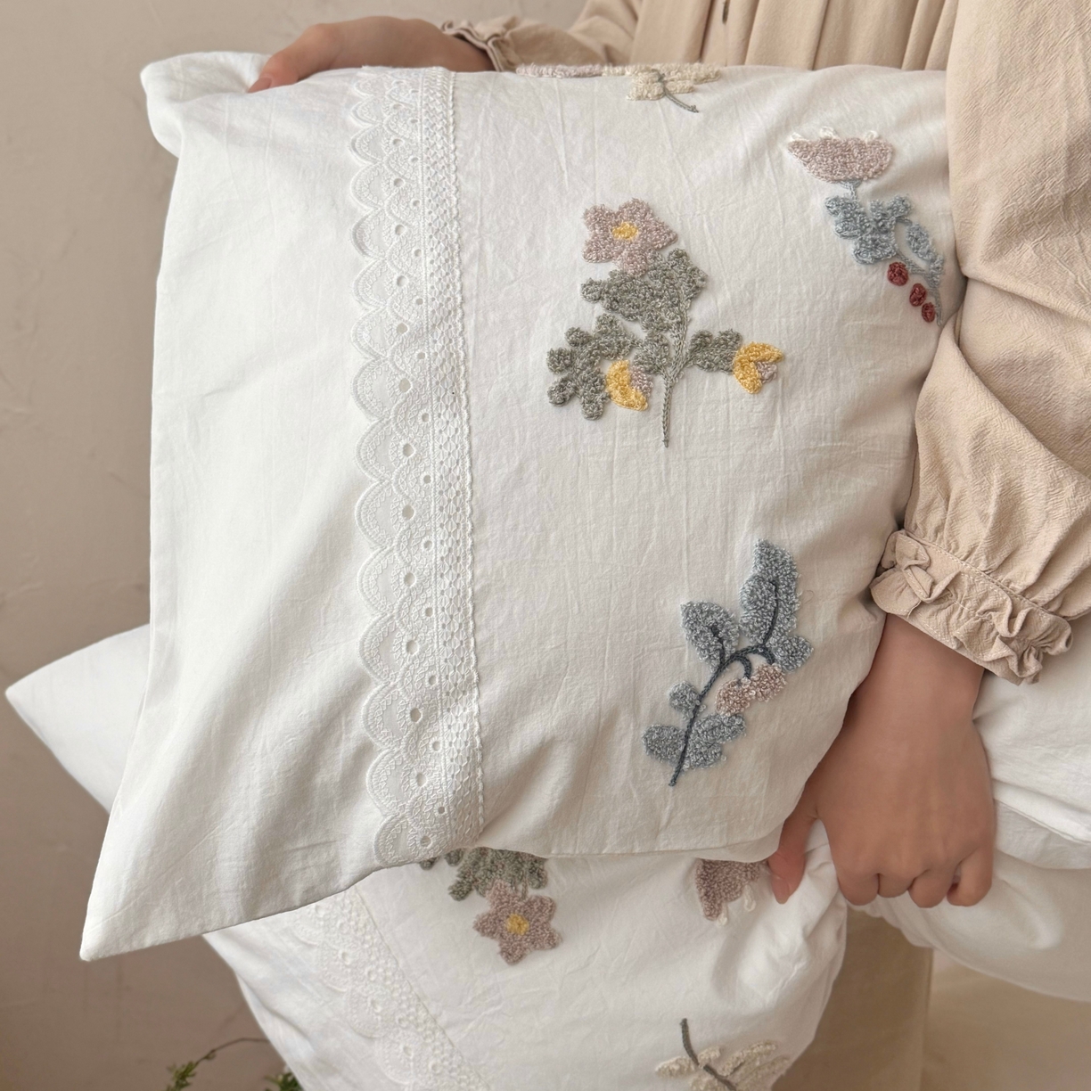 91家纺网 家纺一手货源 找家纺 （总）鹿班家居 2026新款全棉纯棉水洗棉毛巾绣四件套-春不晚（标准会员-20元）