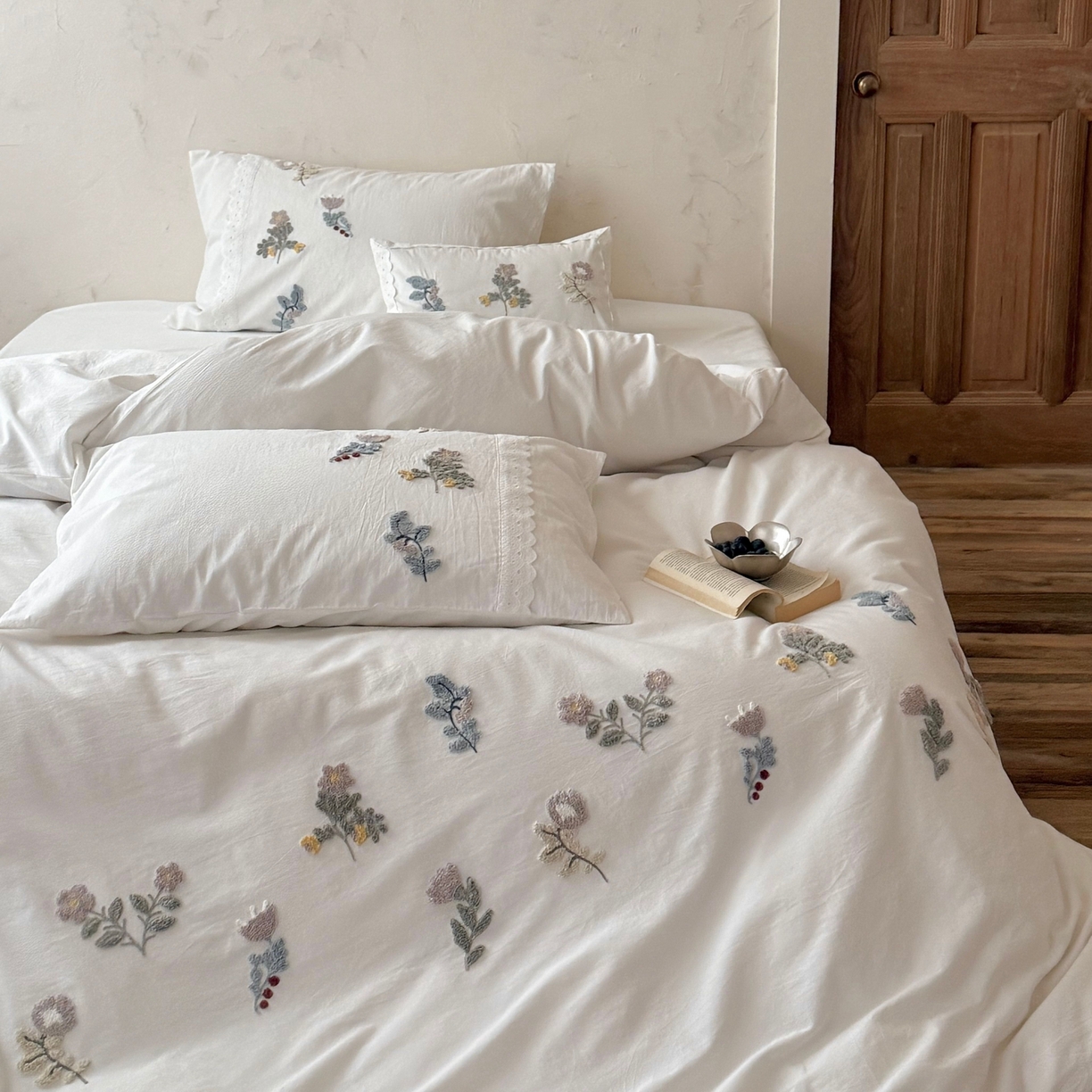 91家纺网 家纺一手货源 找家纺 （总）鹿班家居 2026新款全棉纯棉水洗棉毛巾绣四件套-春不晚（标准会员-20元）