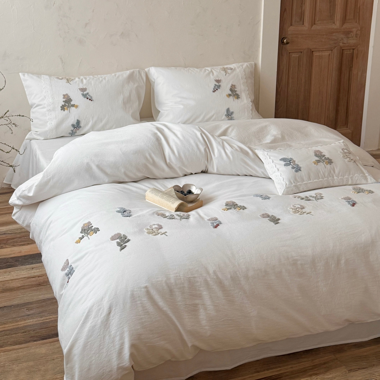 91家纺网 家纺一手货源 找家纺 （总）鹿班家居 2026新款全棉纯棉水洗棉毛巾绣四件套-春不晚（标准会员-20元）