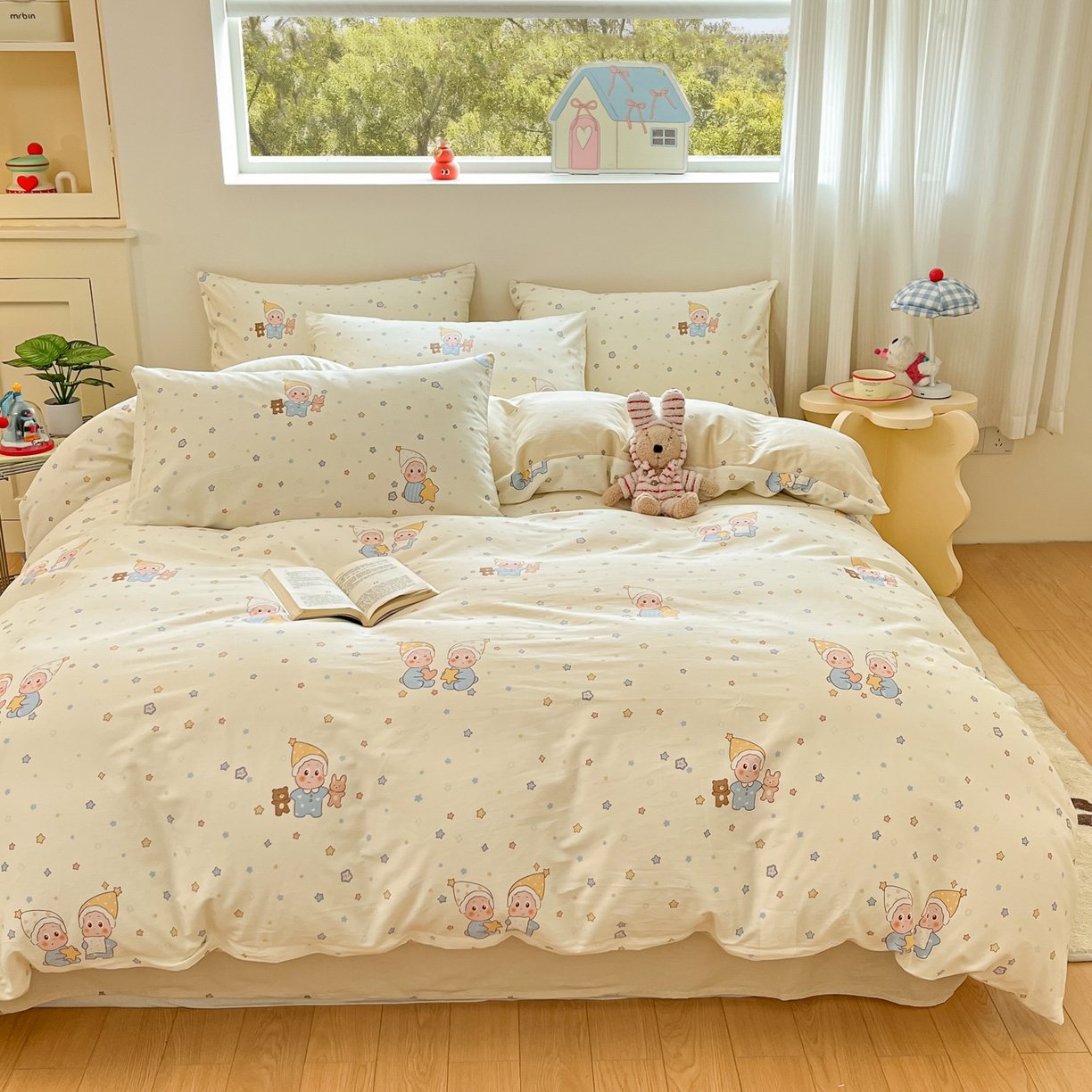 91家纺网 家纺一手货源 找家纺 （总）博雅 2026新款全棉纯棉小卡通印花四件套