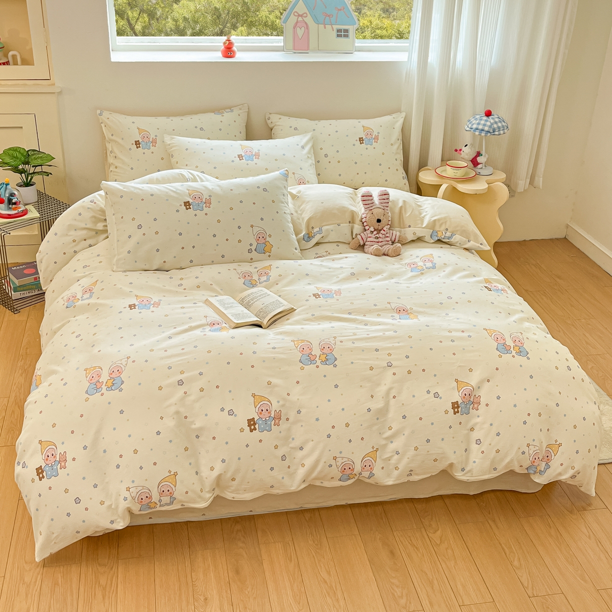 91家纺网 家纺一手货源 找家纺 （总）博雅 2026新款全棉纯棉小卡通印花四件套