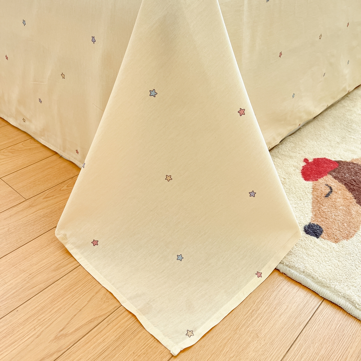 91家纺网 家纺一手货源 找家纺 博雅 2026新款全棉纯棉小卡通印花四件套 小版-魔法棒星星人