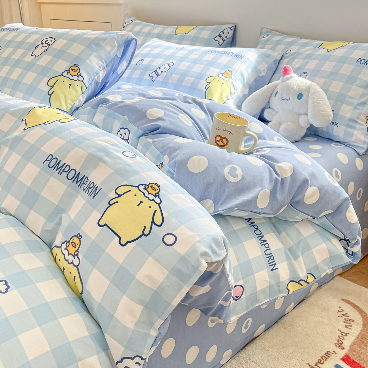 91家纺网 家纺一手货源 找家纺 （总）博雅 2026春夏新款卡通全棉夏被夏凉被空调被四件套