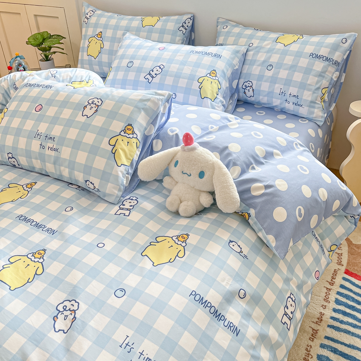 91家纺网 家纺一手货源 找家纺 （总）博雅 2026新款三丽鸥全棉纯棉小版印花四件套