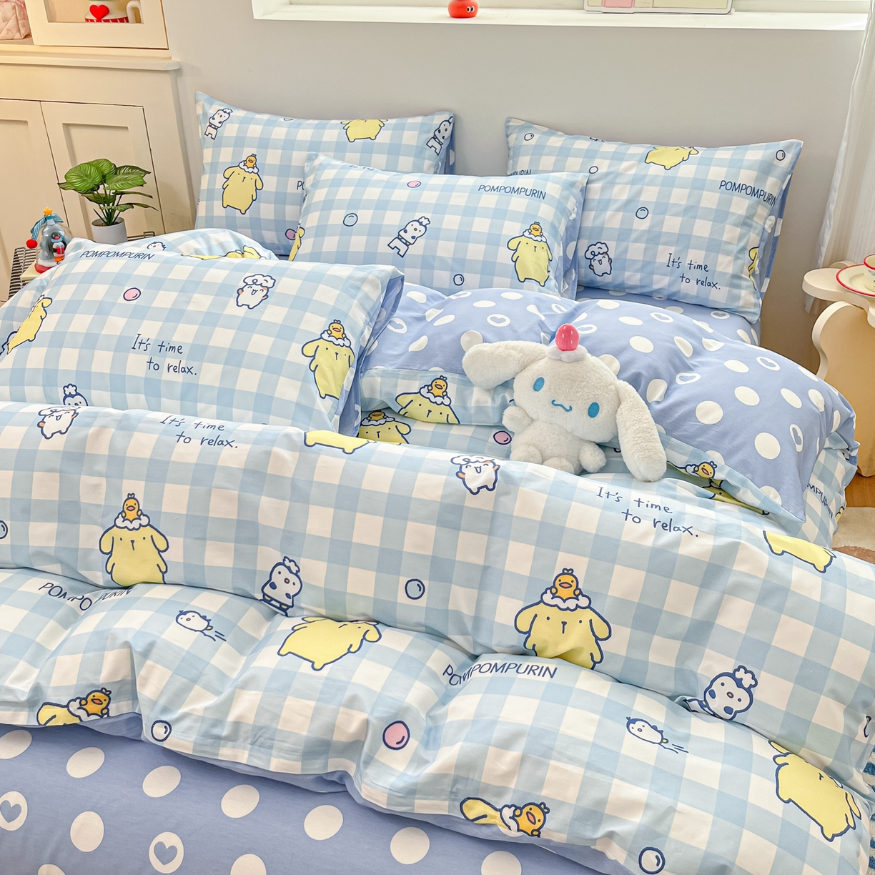 91家纺网 家纺一手货源 找家纺 （总）博雅 2026新款三丽鸥全棉纯棉小版印花四件套