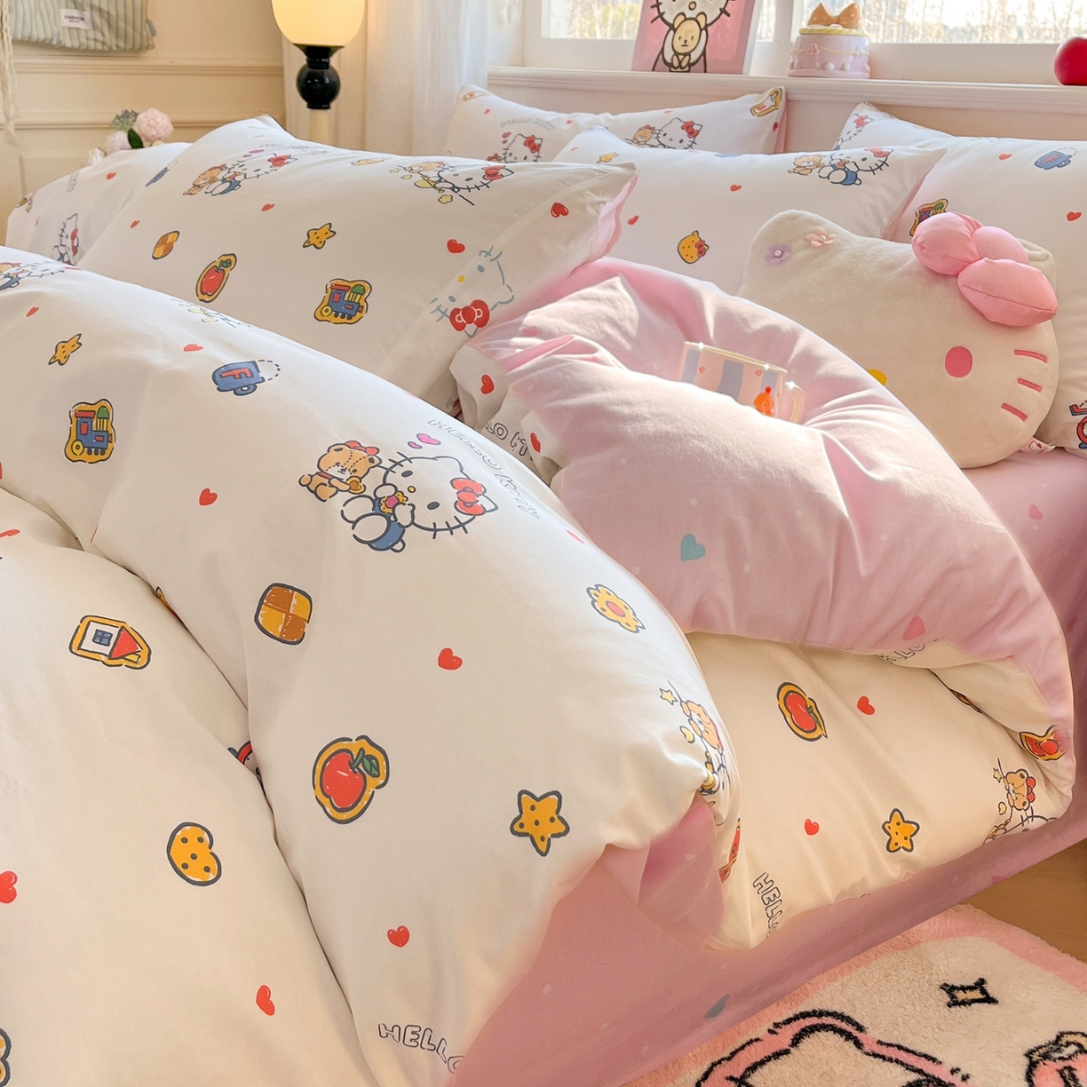 91家纺网 家纺一手货源 找家纺 （总）博雅 2026新款三丽鸥全棉纯棉小版印花四件套