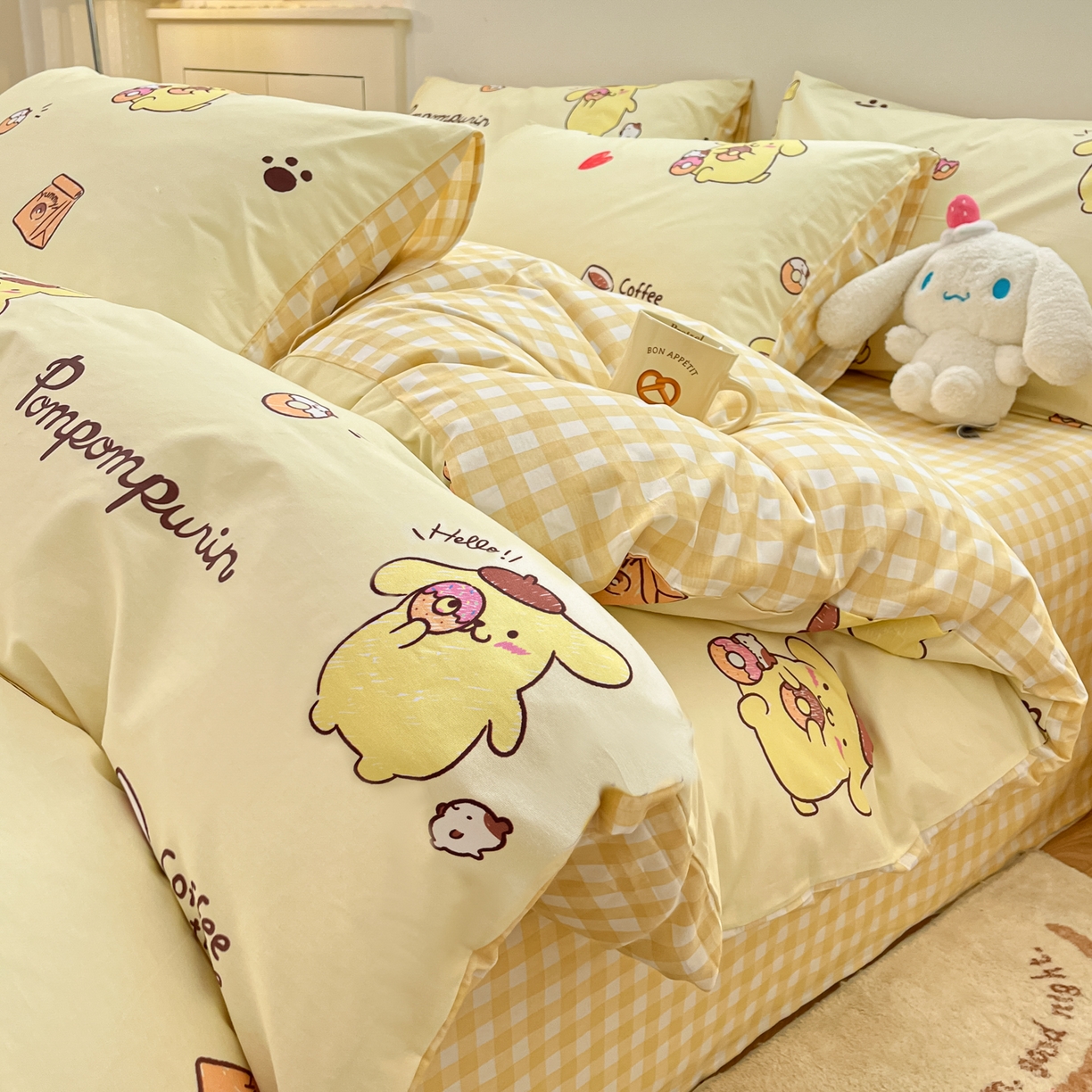 91家纺网 家纺一手货源 找家纺 （总）博雅 2026新款三丽鸥全棉纯棉小版印花四件套