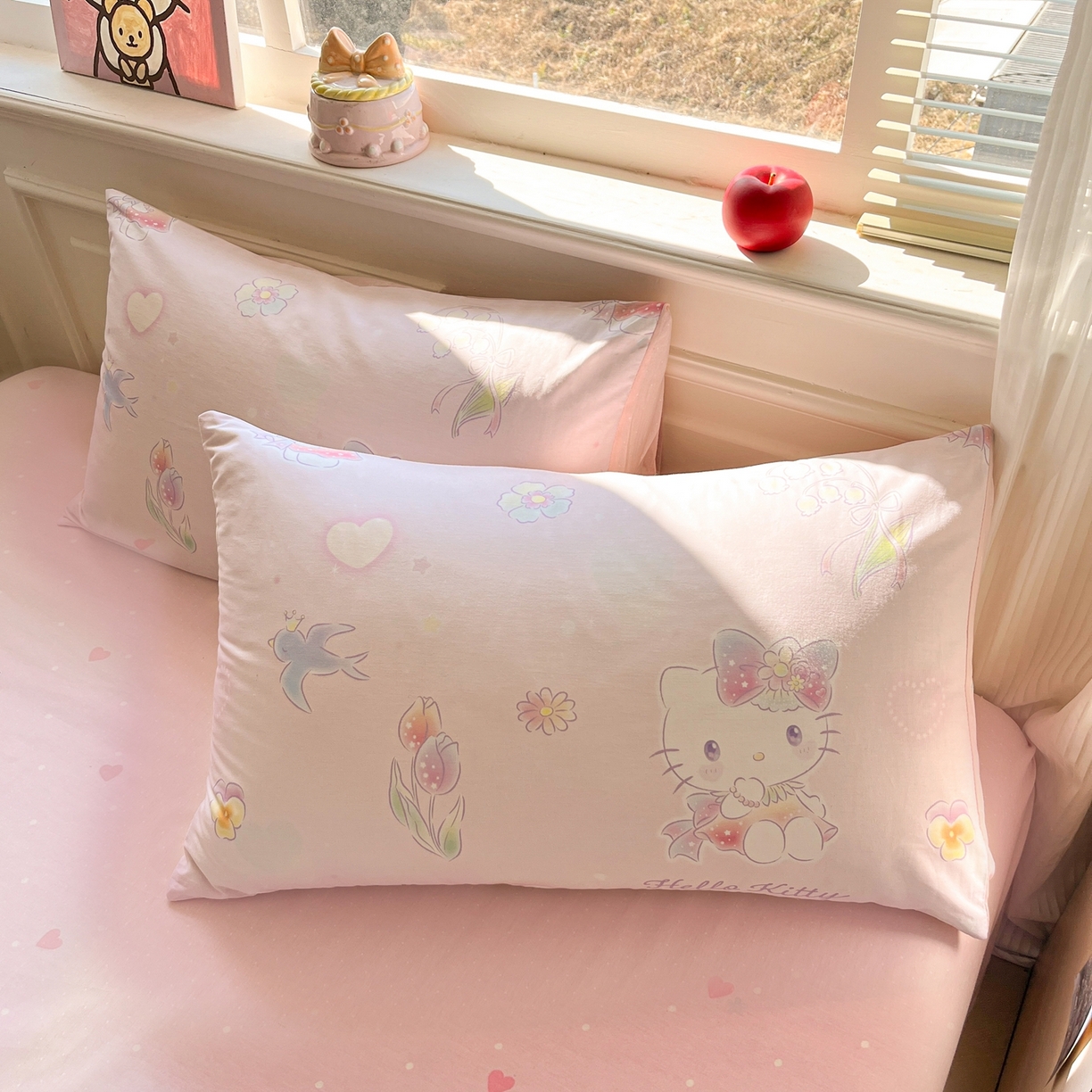 91家纺网 家纺一手货源 找家纺 博雅 2026新款三丽鸥全棉纯棉小版印花四件套 花漾kt