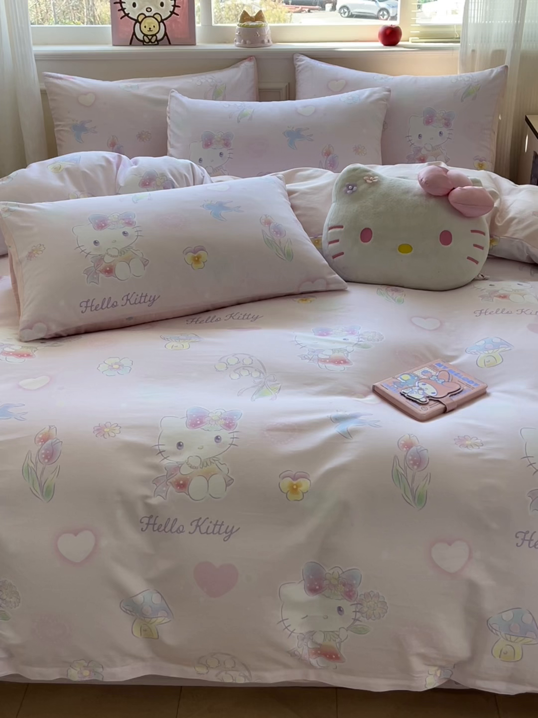 91家纺网 家纺一手货源 找家纺 博雅 2026新款三丽鸥全棉纯棉小版印花四件套 花漾kt