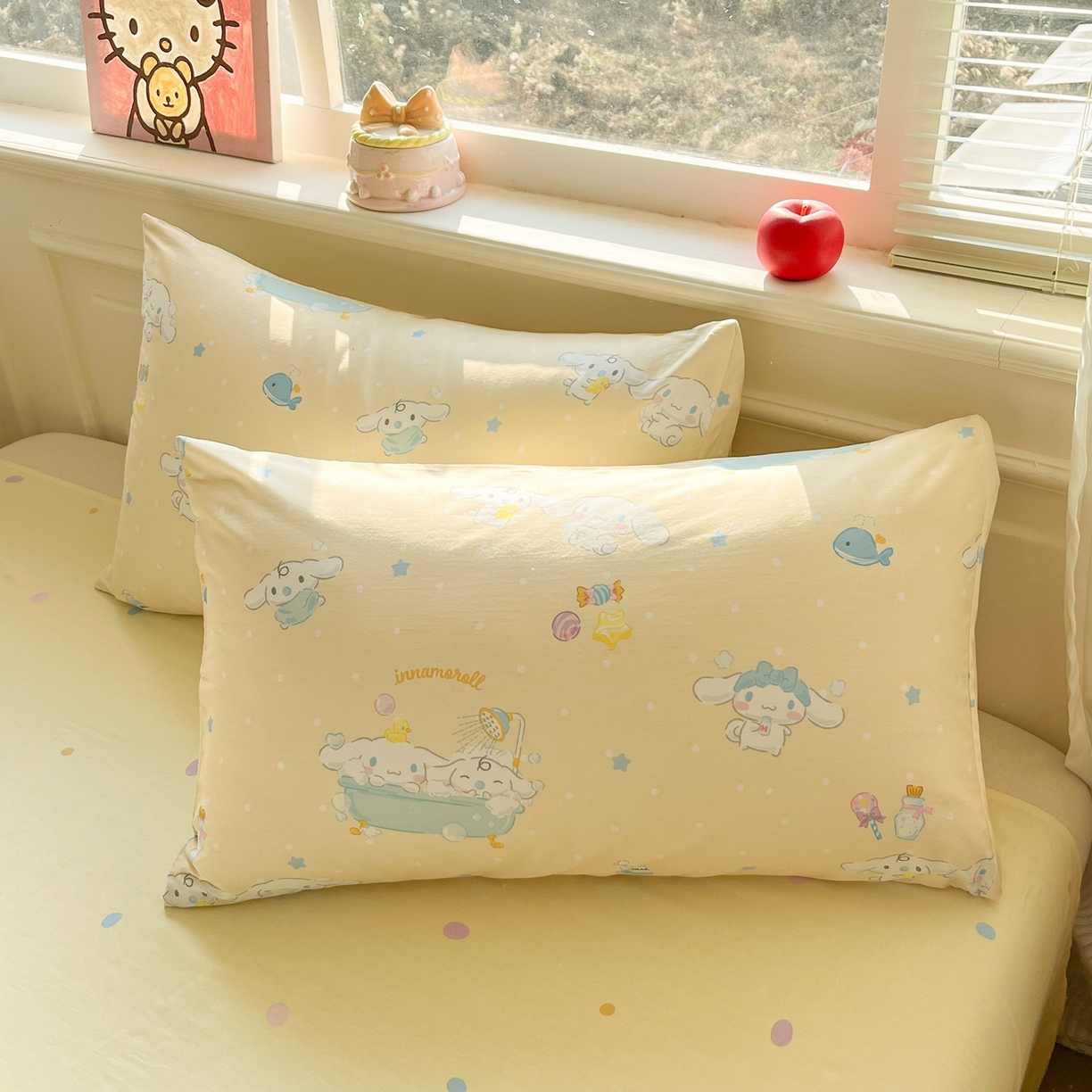 91家纺网 家纺一手货源 找家纺 博雅 2026新款三丽鸥全棉纯棉小版印花四件套 黄油玉桂狗