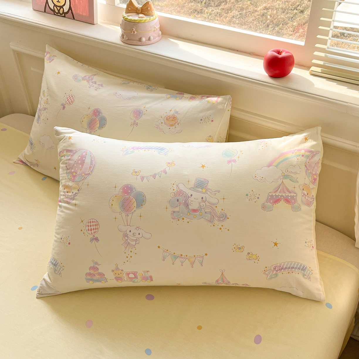 91家纺网 家纺一手货源 找家纺 博雅 2026新款三丽鸥全棉纯棉小版印花四件套 梦幻玉桂狗