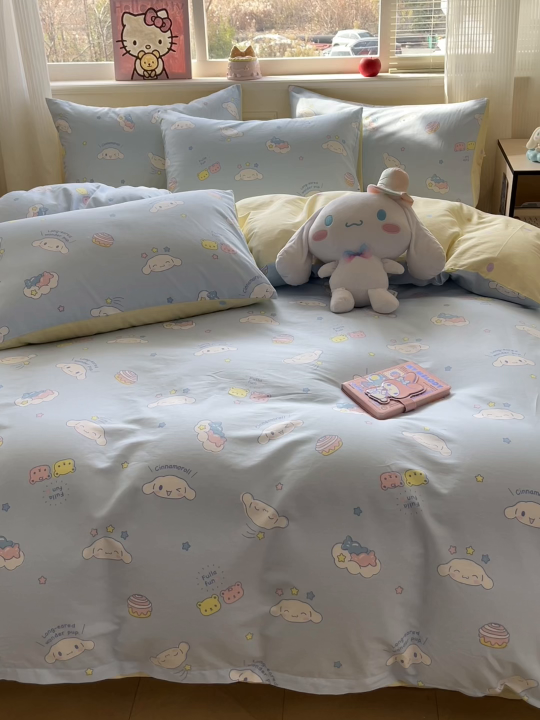 91家纺网 家纺一手货源 找家纺 博雅 2026新款三丽鸥全棉纯棉小版印花四件套 甜心玉桂狗